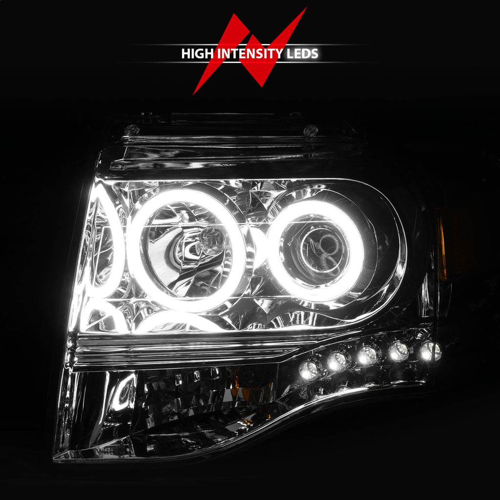 Anzo USA 111114 Projector Headlight Set w/Halo Fits 07-14 Expedition