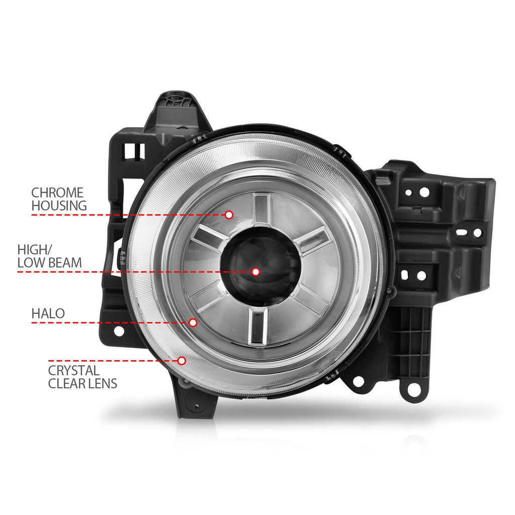 Anzo USA 111115 Projector Headlight Set w/Halo Fits 07-14 FJ Cruiser