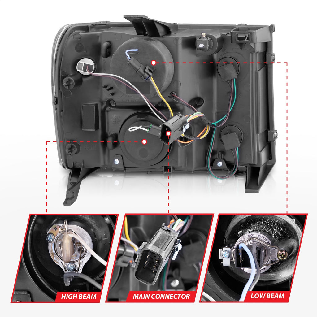 Anzo USA 111125 Projector Headlight Set w/Halo