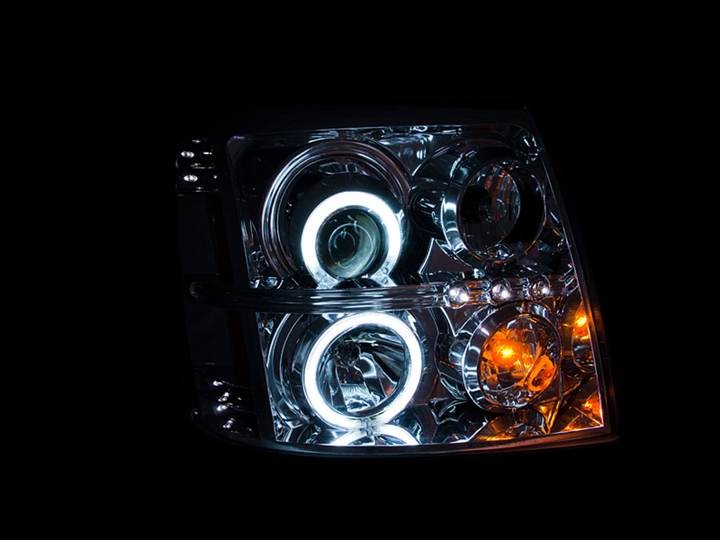 Anzo USA 111143 Projector Headlight Set w/Halo Fits 02-06 Escalade Escalade ESV