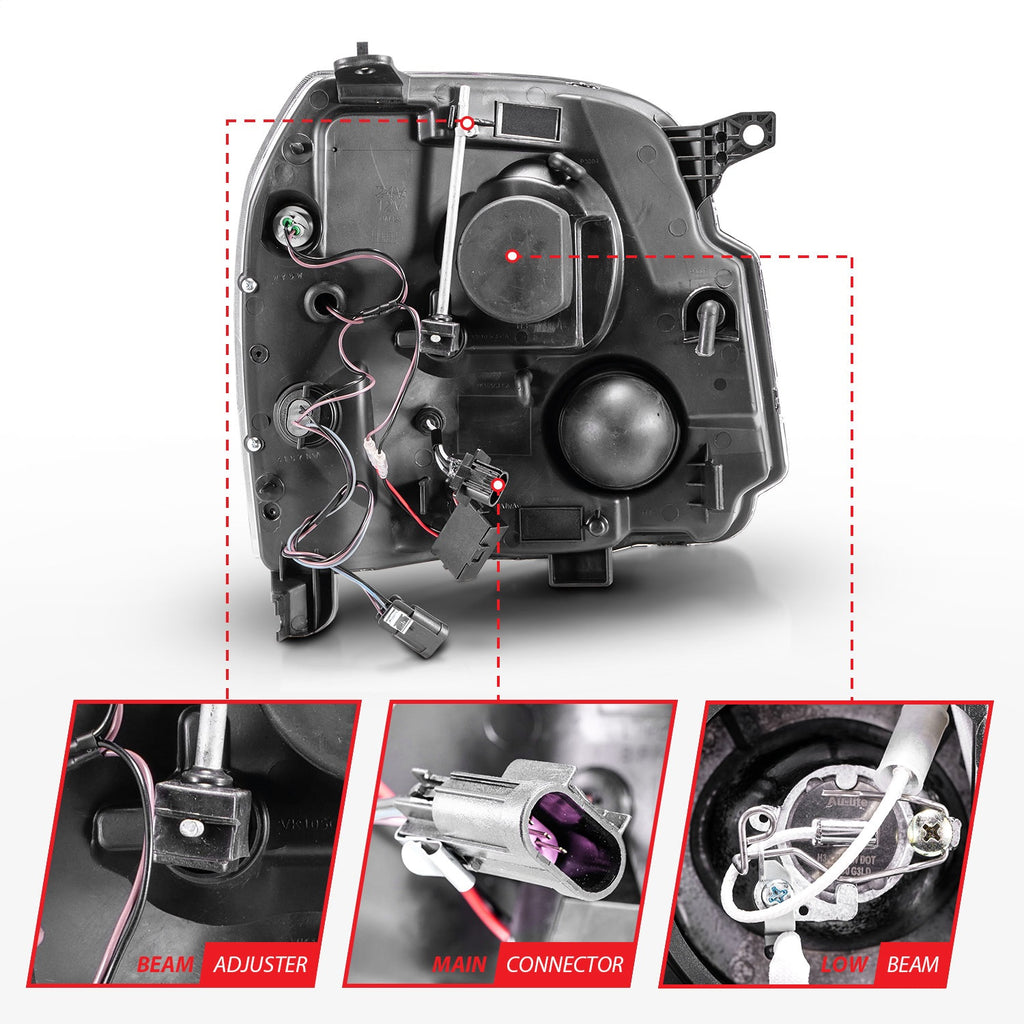 Anzo USA 111147 Projector Headlight Set w/Halo