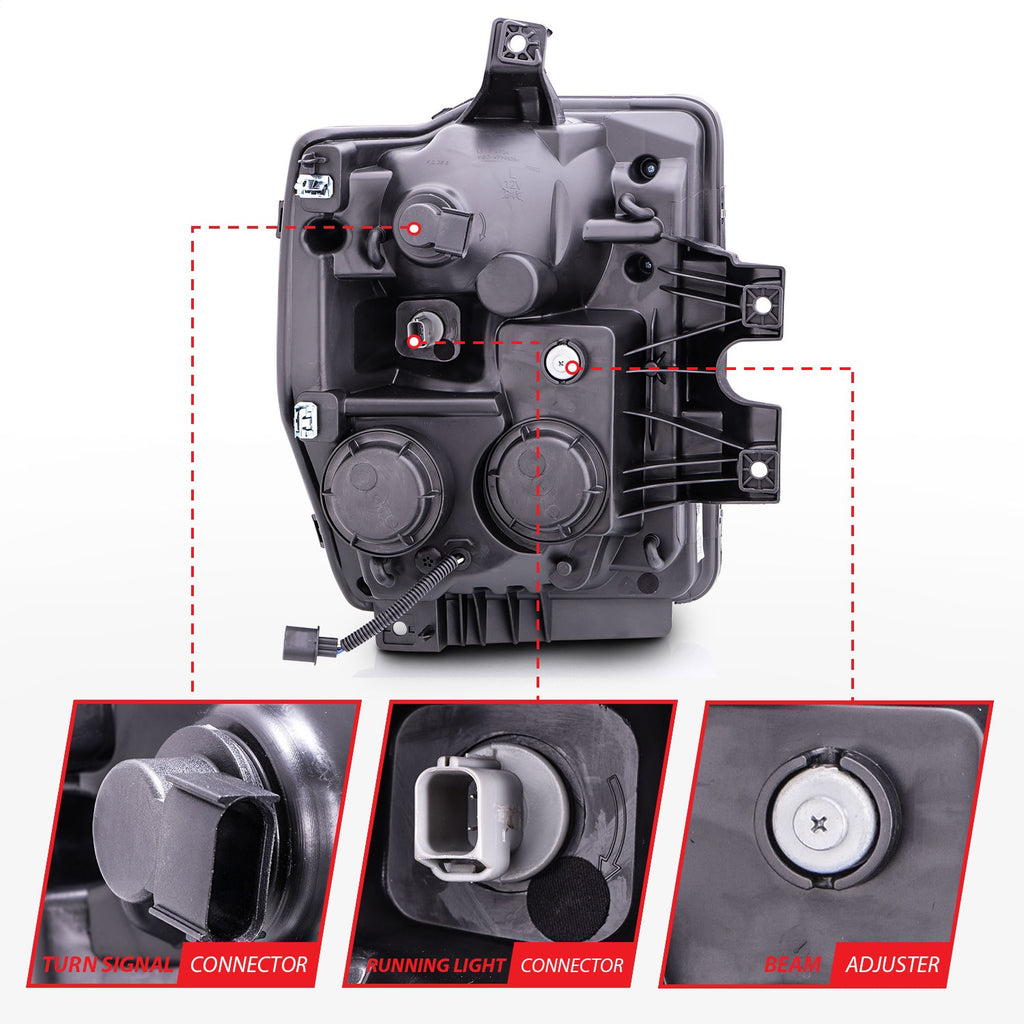 Anzo USA 111167 Projector Headlight Set w/Halo