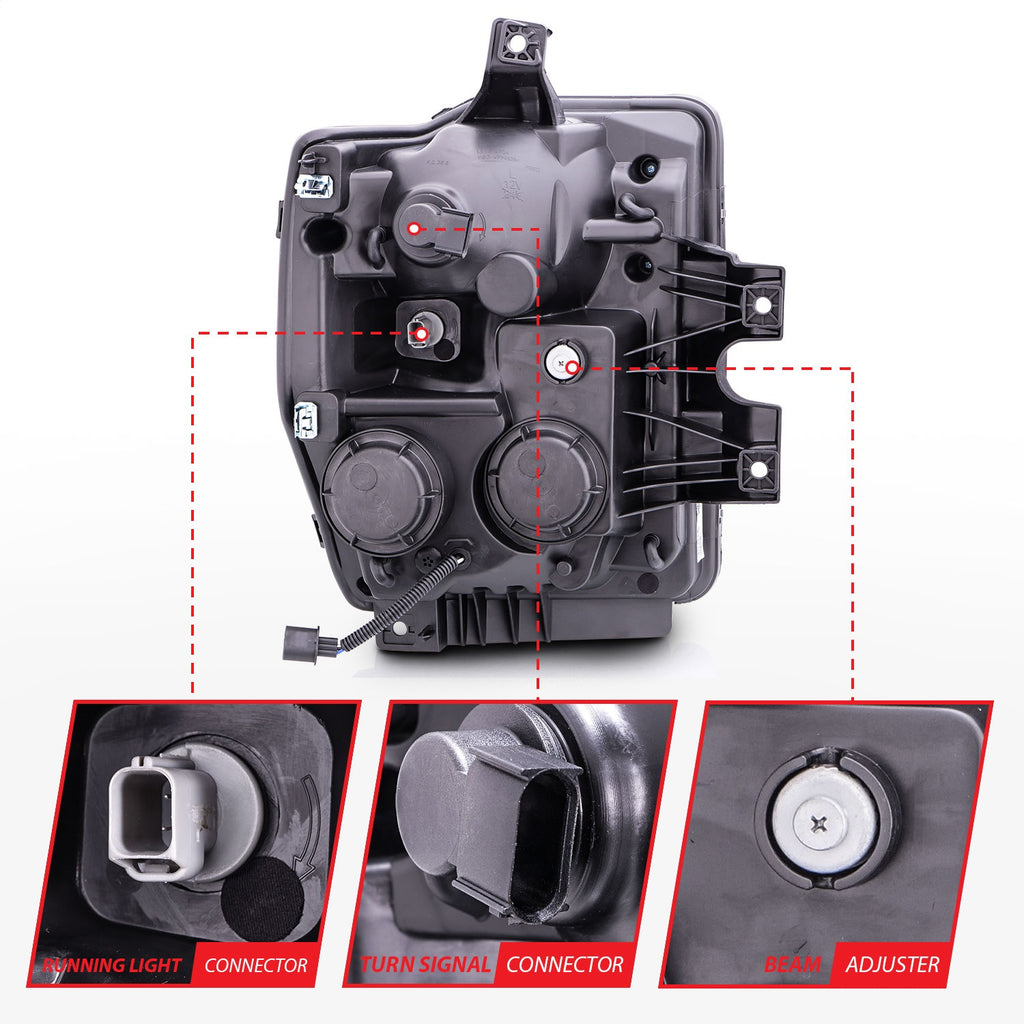 Anzo USA 111168 Projector Headlight Set w/Halo