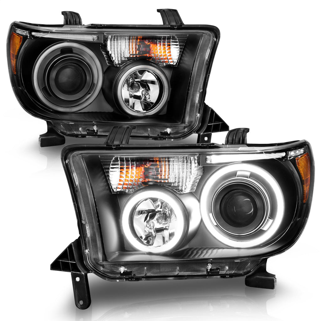 Anzo USA 111174 Projector Headlight Set w/Halo Fits 07-15 Sequoia Tundra