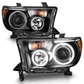 Anzo USA 111174 Projector Headlight Set w/Halo Fits 07-15 Sequoia Tundra