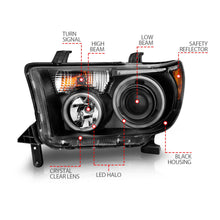 Load image into Gallery viewer, Anzo USA 111174 Projector Headlight Set w/Halo Fits 07-15 Sequoia Tundra