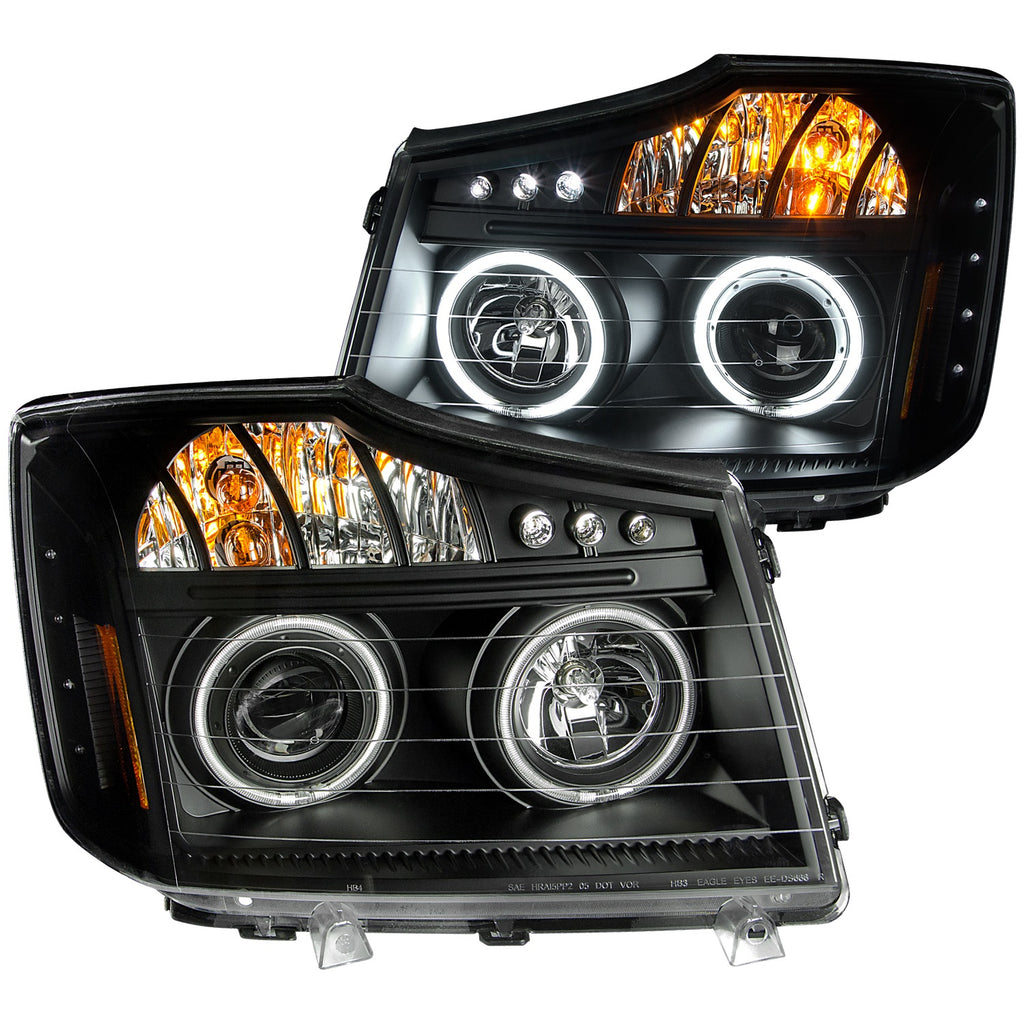 Anzo USA 111178 Projector Headlight Set w/Halo Fits 08-15 Titan