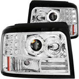 Anzo USA 111183 Projector Headlight Set w/Halo Fits Bronco F-150 F-250 F-350