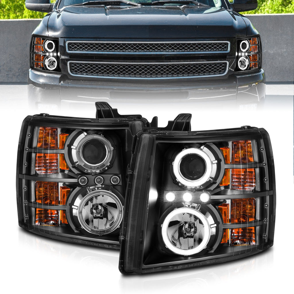 Anzo USA 111200 Projector Headlight Set w/Halo