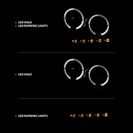 Anzo USA 111204 Projector Headlight Set w/Halo Fits 04-08 F-150 Mark LT