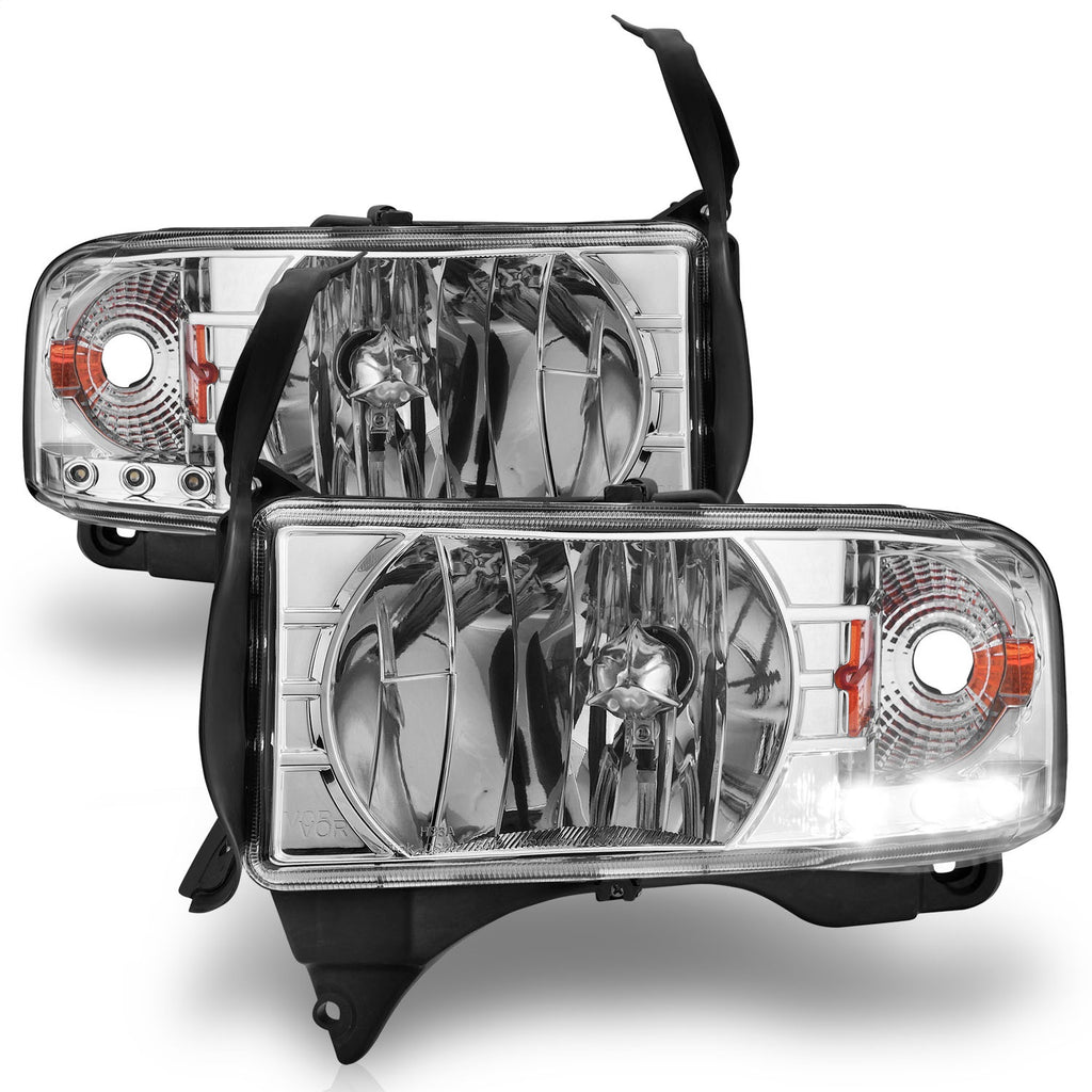 Anzo USA 111206 Crystal Headlight Set Fits 94-02 Ram 1500 Ram 2500 Ram 3500