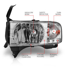 Load image into Gallery viewer, Anzo USA 111206 Crystal Headlight Set Fits 94-02 Ram 1500 Ram 2500 Ram 3500