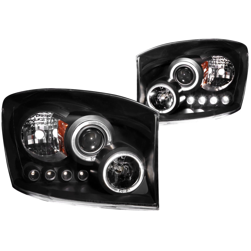 Anzo USA 111209 Projector Headlight Set w/Halo Fits Ram 1500 Ram 2500 Ram 3500