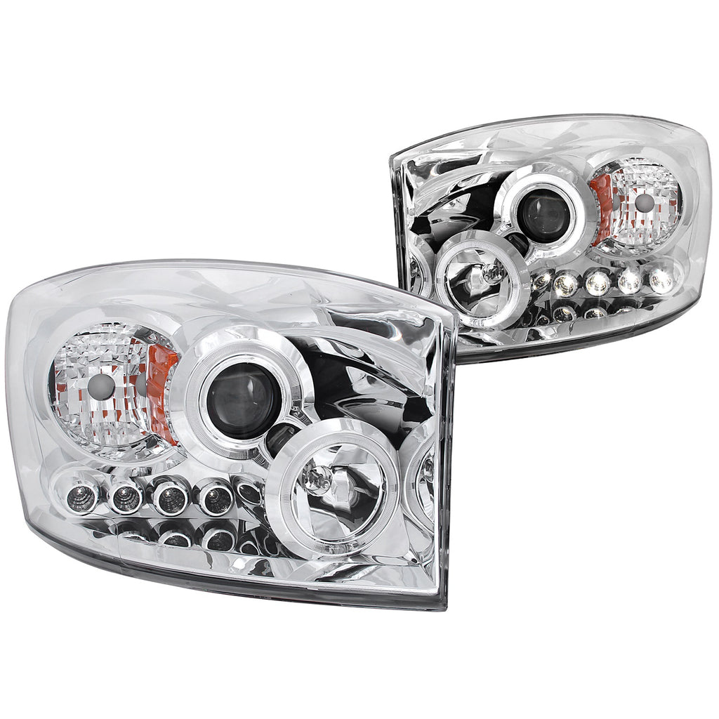Anzo USA 111210 Projector Headlight Set w/Halo Fits Ram 1500 Ram 2500 Ram 3500