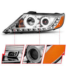 Load image into Gallery viewer, Anzo USA 111249 Crystal Headlight Set w/Halo Fits 11-13 Sorento
