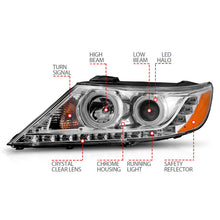 Load image into Gallery viewer, Anzo USA 111249 Crystal Headlight Set w/Halo Fits 11-13 Sorento