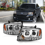 Anzo USA 111287 Projector Headlight Set Fits 04-08 F-150 Mark LT