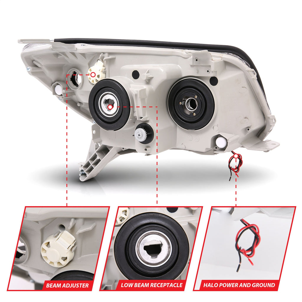Anzo USA 111320 Projector Headlight Set Fits 06-09 4Runner