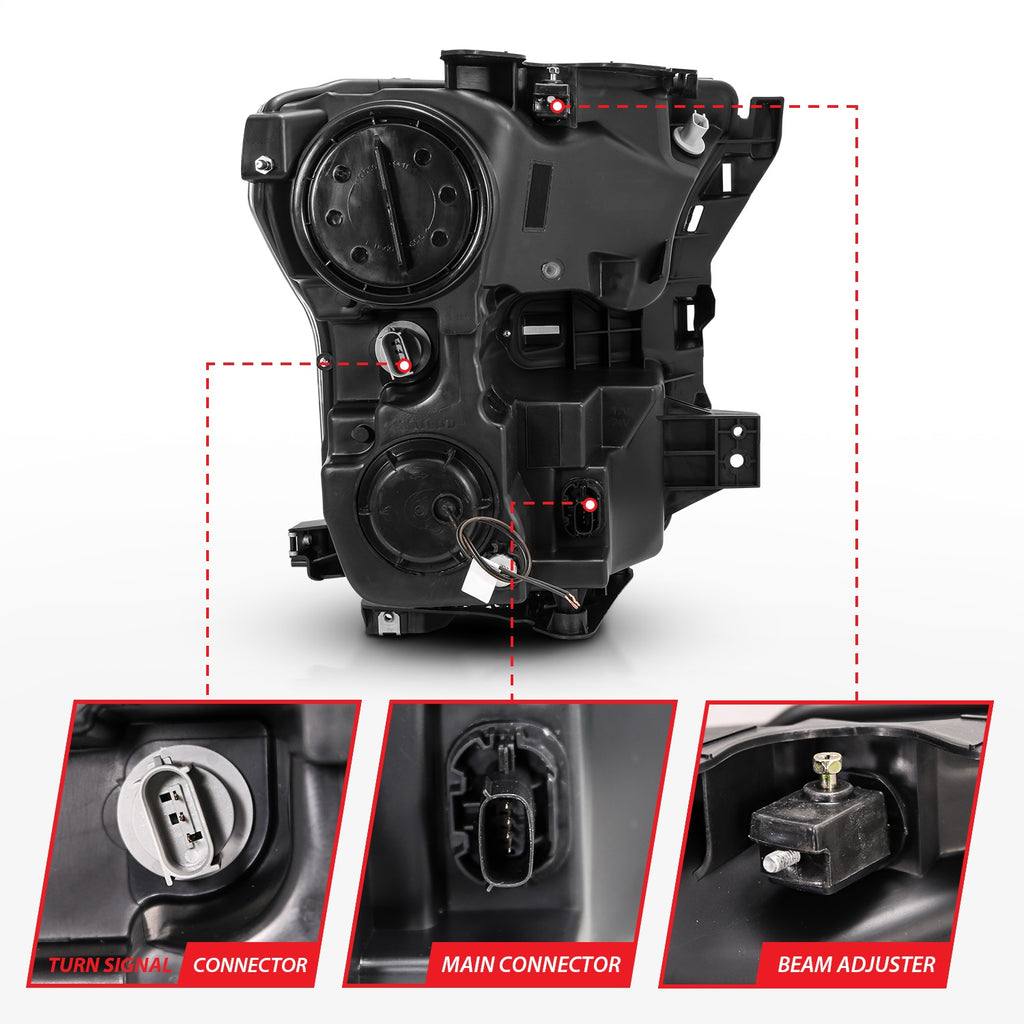 Anzo USA 111357 Projector Headlight Set Fits 15-17 F-150