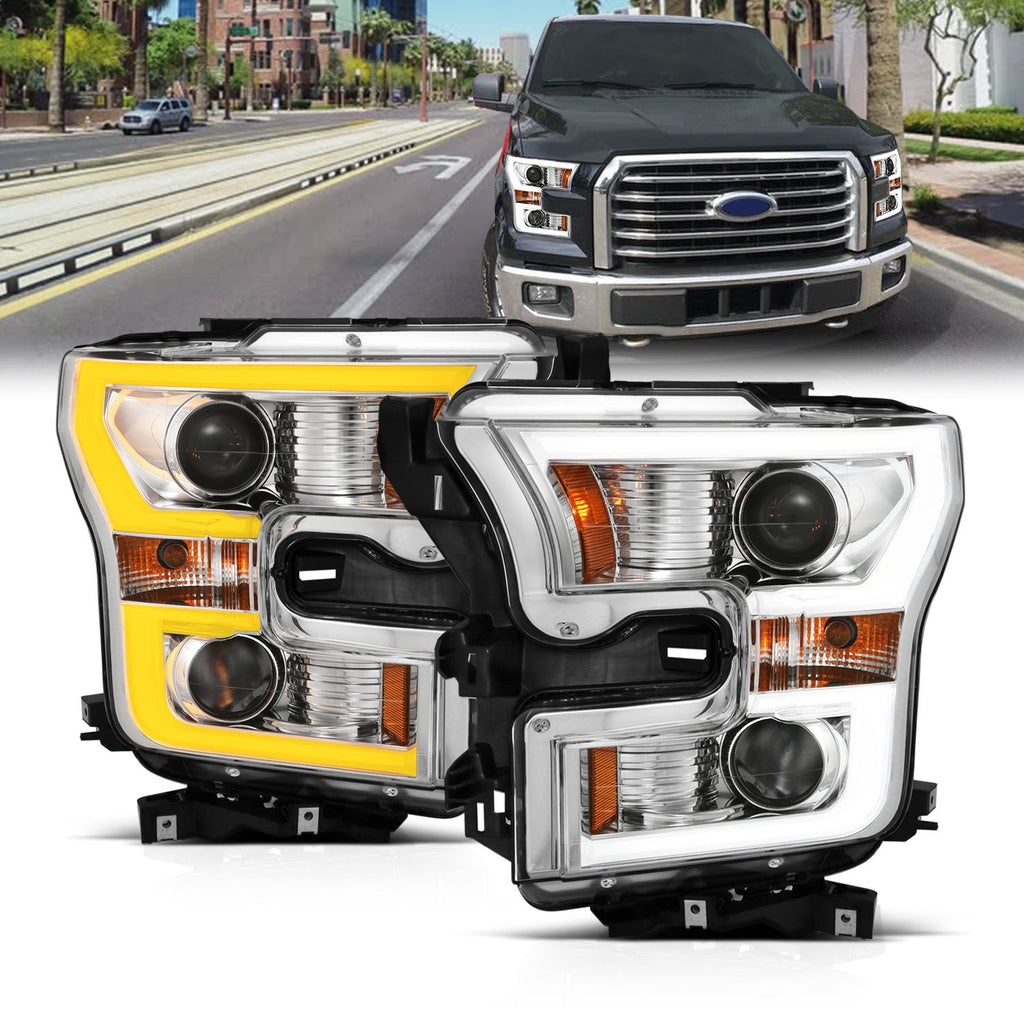 Anzo USA 111358 Projector Headlight Set Fits 15-17 F-150