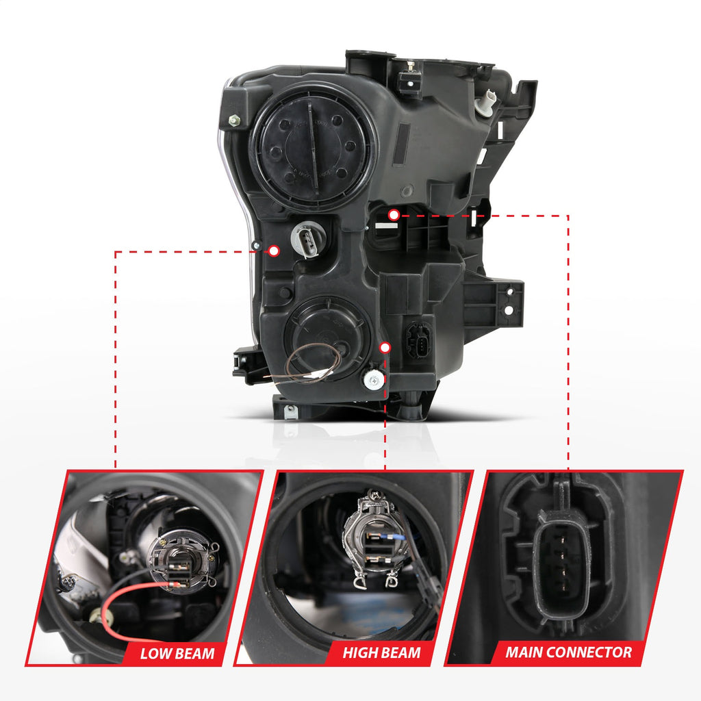 Anzo USA 111358 Projector Headlight Set Fits 15-17 F-150