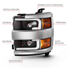 Load image into Gallery viewer, Anzo USA 111359 Projector Headlight Set Fits Silverado 2500 HD Silverado 3500 HD