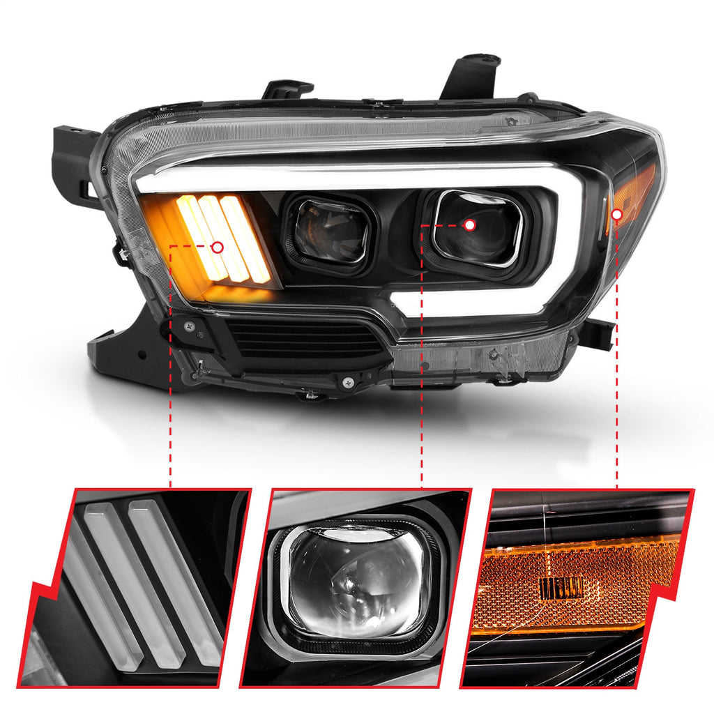 Anzo USA 111379 Projector Headlight Set Fits 16-23 Tacoma