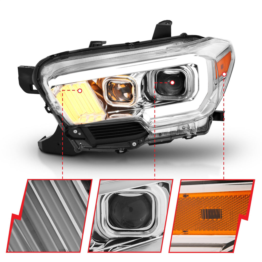 Anzo USA 111380 Projector Headlight Set Fits 16-23 Tacoma
