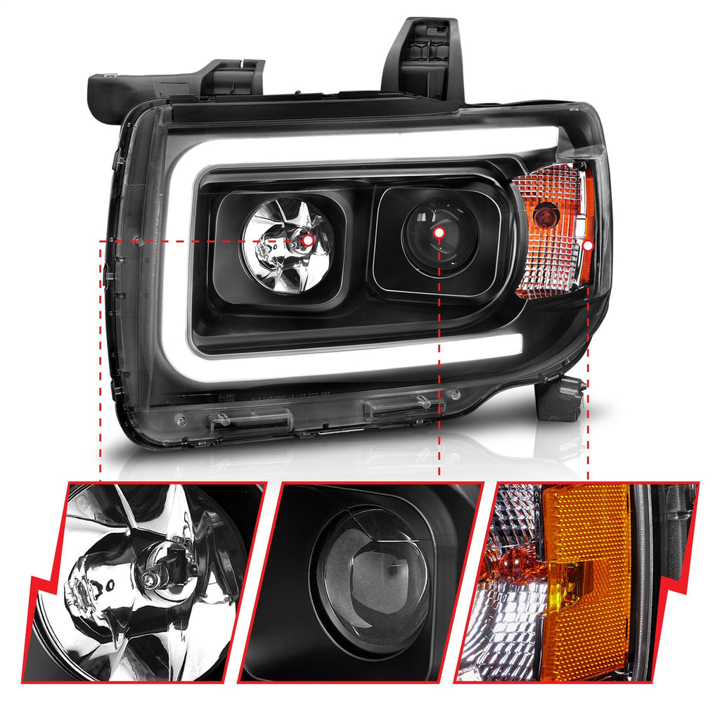 Anzo USA 111381 Projector Headlight Set Fits 15-22 Canyon
