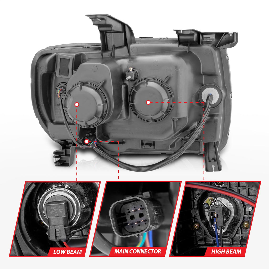 Anzo USA 111381 Projector Headlight Set Fits 15-22 Canyon