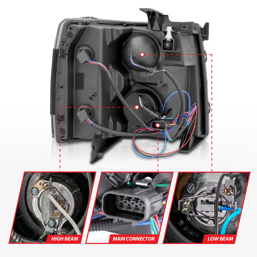 Anzo USA 111384 Projector Headlight Set