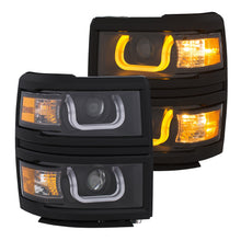 Load image into Gallery viewer, Anzo USA 111385 Projector Headlight Set w/U-Bar Switchback Fits Silverado 1500