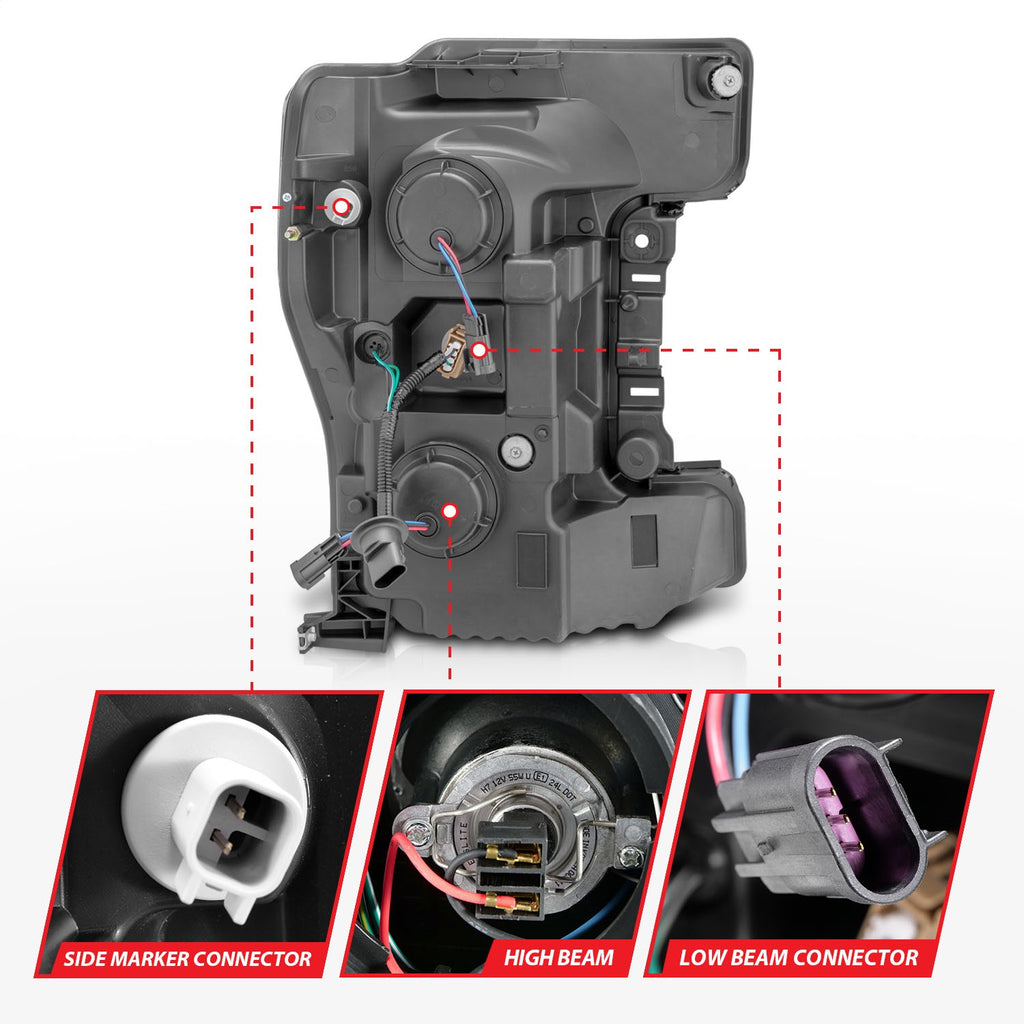 Anzo USA 111388 Projector Headlight Set