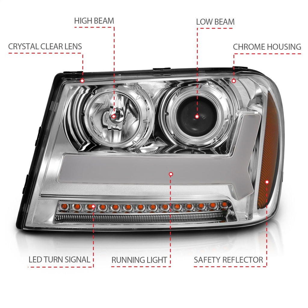 Anzo USA 111391 Projector Headlight Set Fits 06-09 Trailblazer