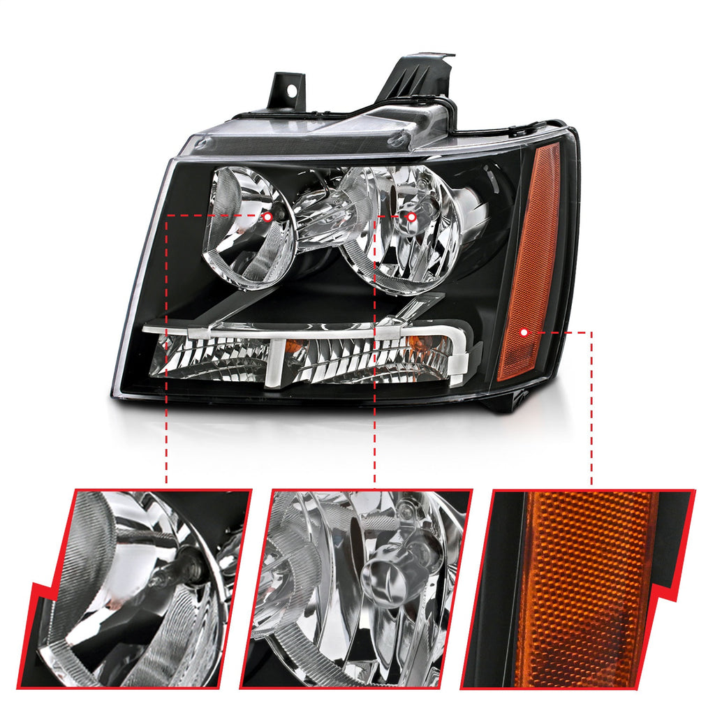 Anzo USA 111392 Crystal Headlight Set