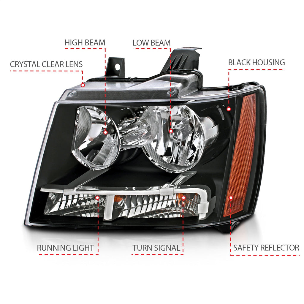 Anzo USA 111392 Crystal Headlight Set