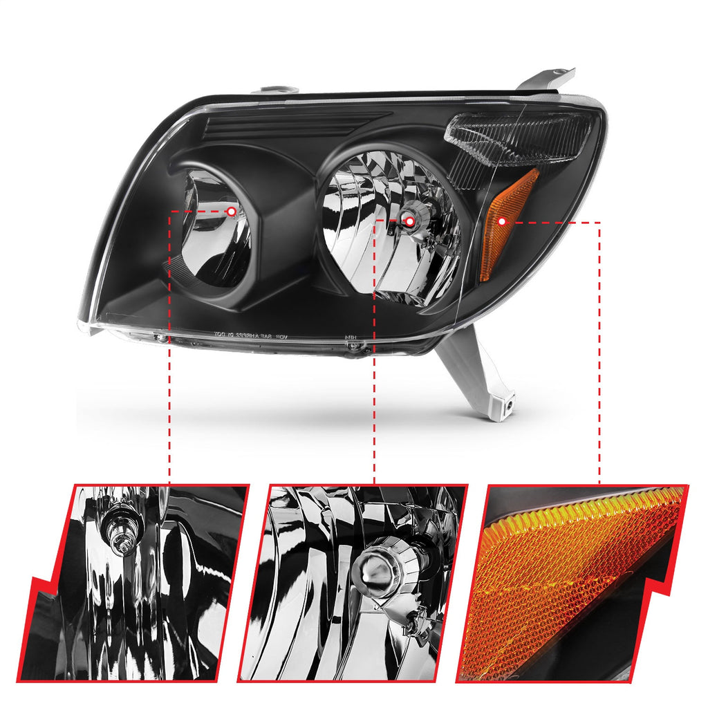 Anzo USA 111394 Crystal Headlight Set Fits 03-05 4Runner