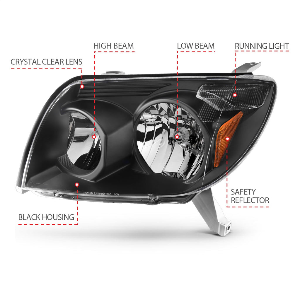 Anzo USA 111394 Crystal Headlight Set Fits 03-05 4Runner