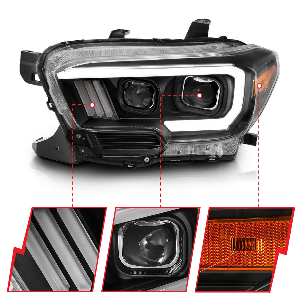 Anzo USA 111396 Projector Headlight Set Fits 16-23 Tacoma