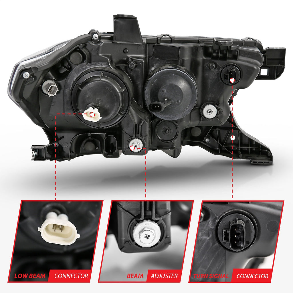 Anzo USA 111396 Projector Headlight Set Fits 16-23 Tacoma