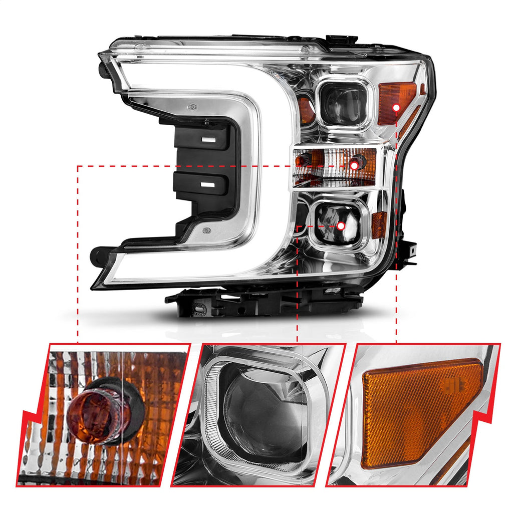 Anzo USA 111399 Projector Headlight Set Fits 18-20 F-150