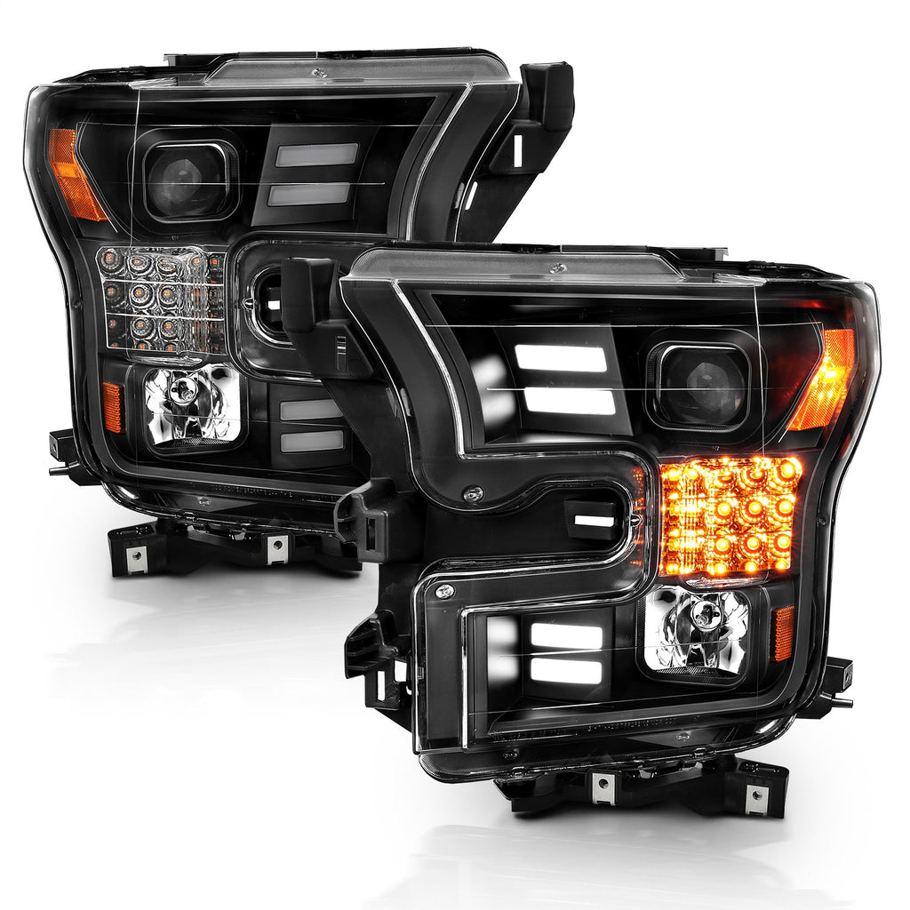 Anzo USA 111408 Projector Headlight Set Fits 15-17 F-150