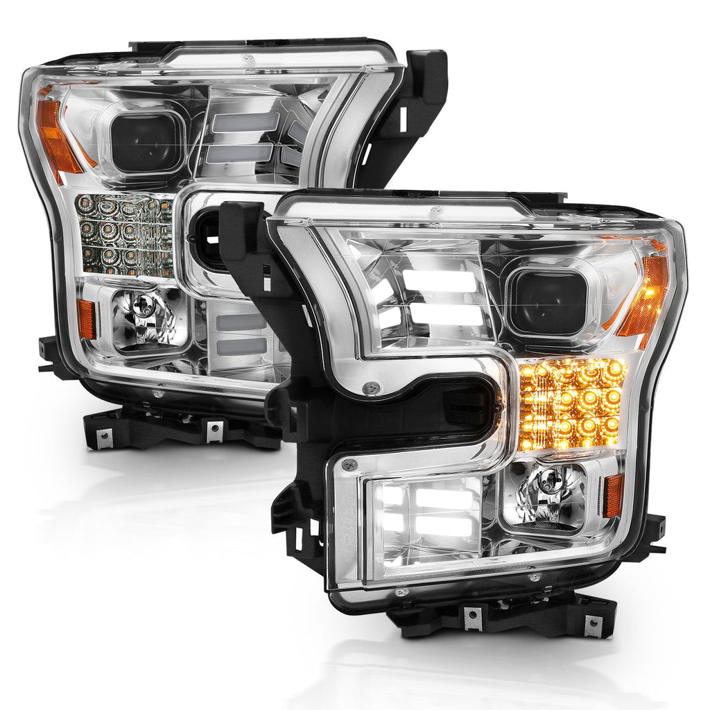 Anzo USA 111409 Projector Headlight Set Fits 15-17 F-150