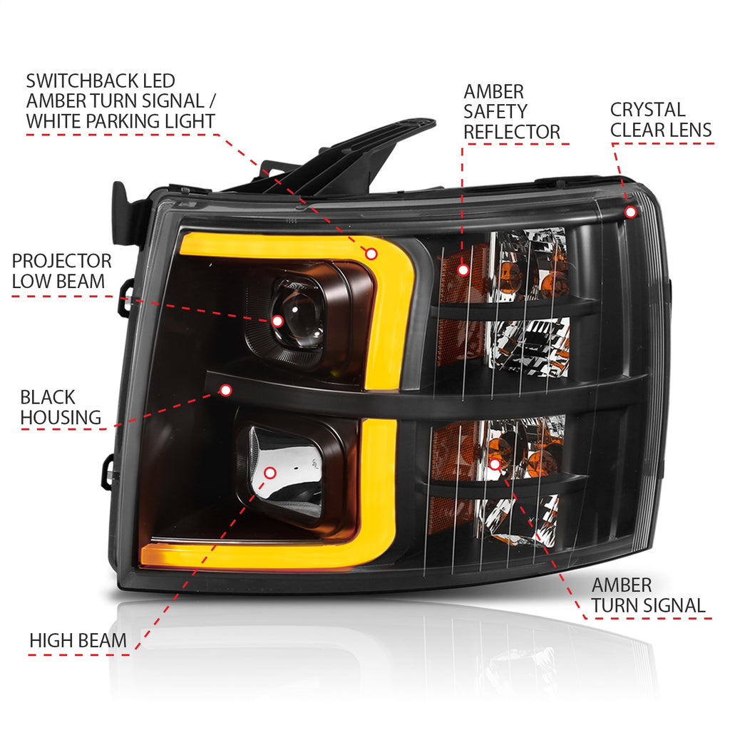 Anzo USA 111410 Projector Headlight Set