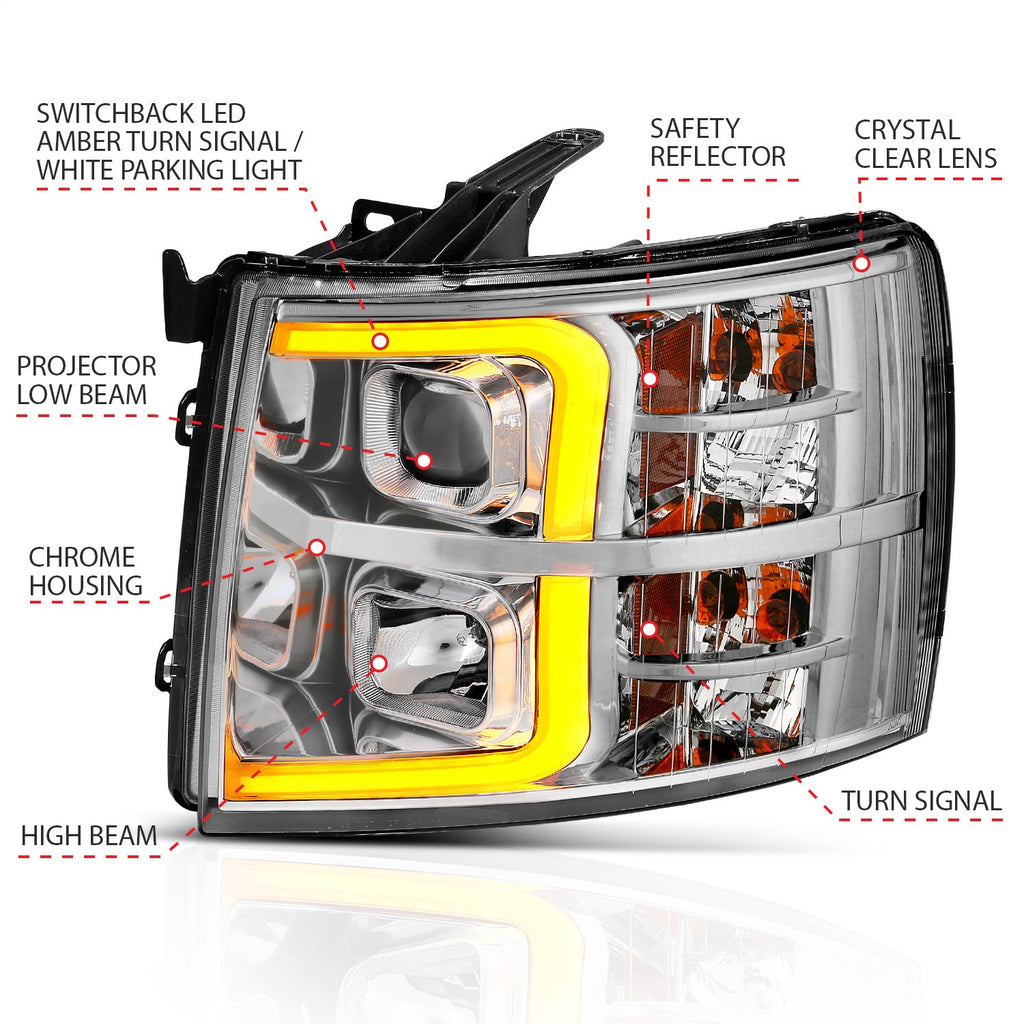 Anzo USA 111411 Projector Headlight Set