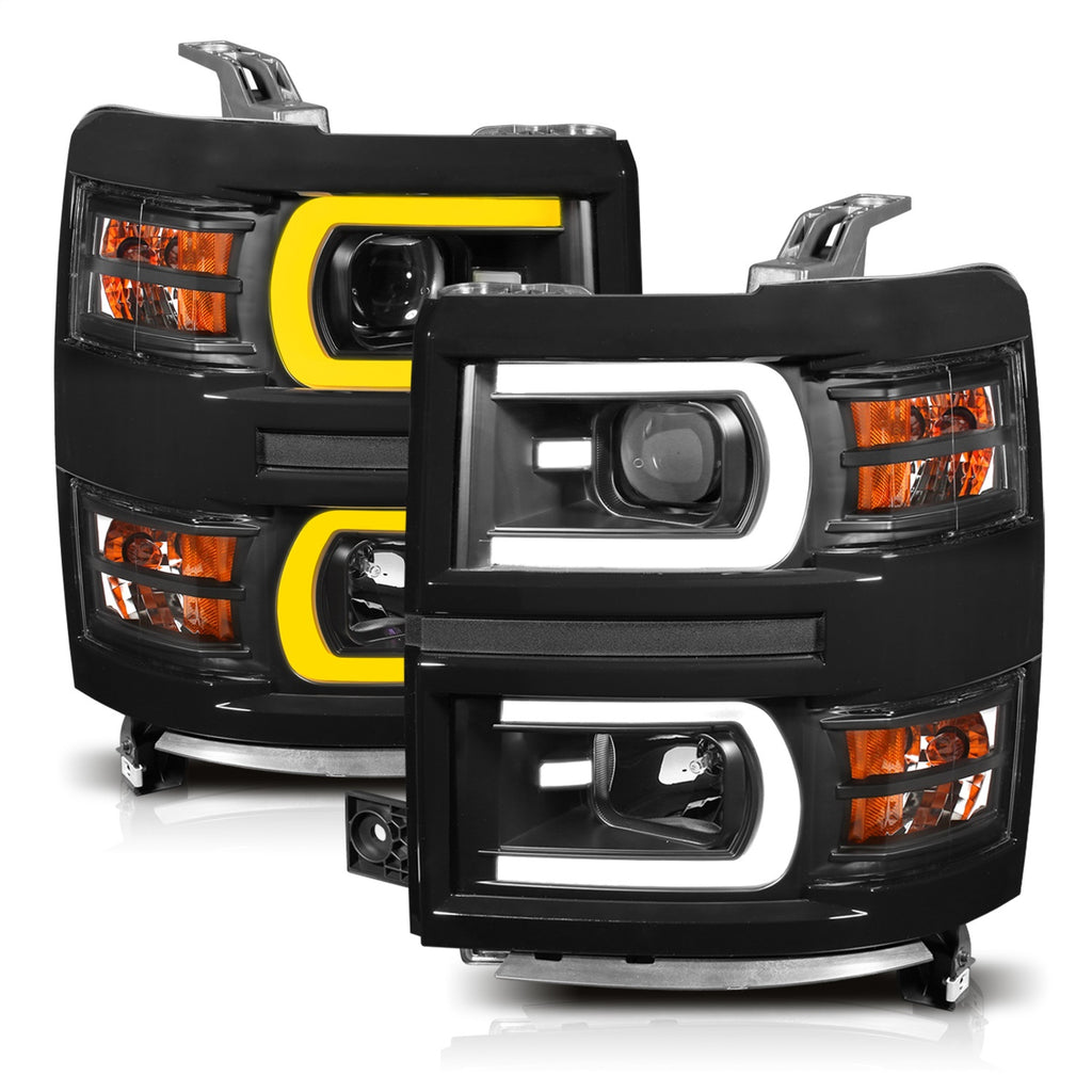 Anzo USA 111412 Projector Headlight Set Fits 14-15 Silverado 1500