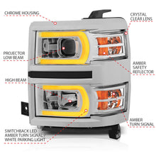 Load image into Gallery viewer, Anzo USA 111413 Projector Headlight Set Fits 14-15 Silverado 1500