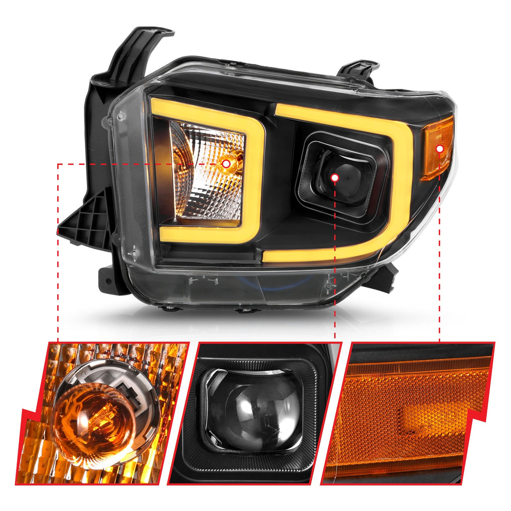 Anzo USA 111414 Projector Headlight Set Fits 14-17 Tundra
