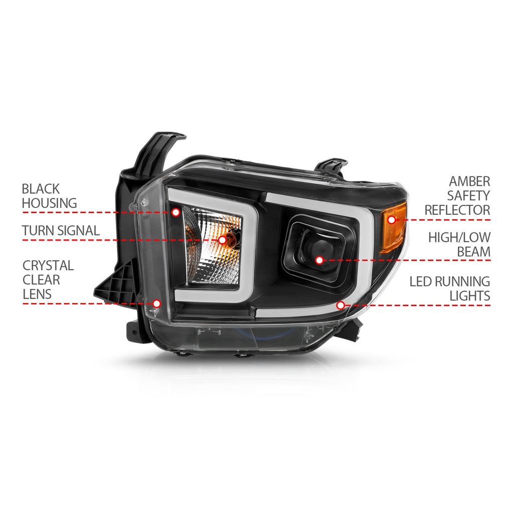 Anzo USA 111414 Projector Headlight Set Fits 14-17 Tundra
