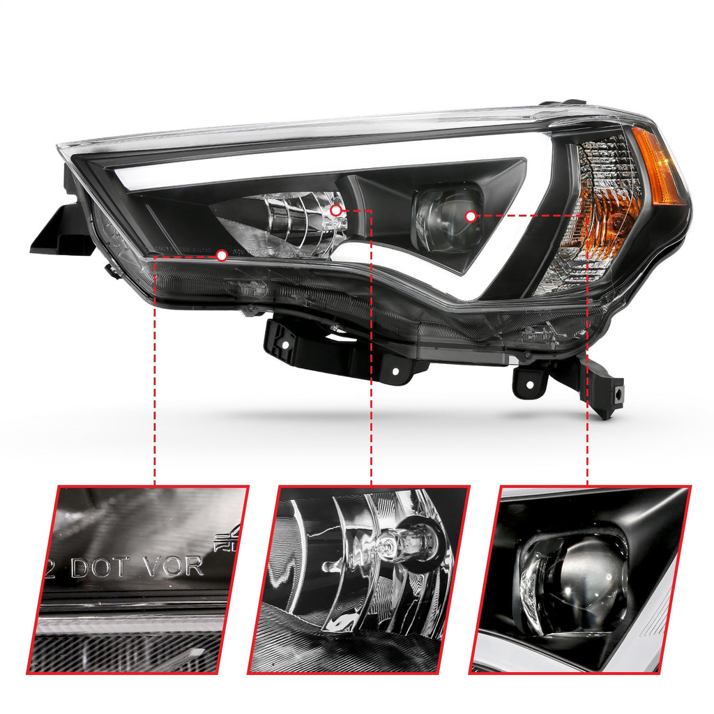 Anzo USA 111416 Projector Headlight Set Fits 14-21 4Runner